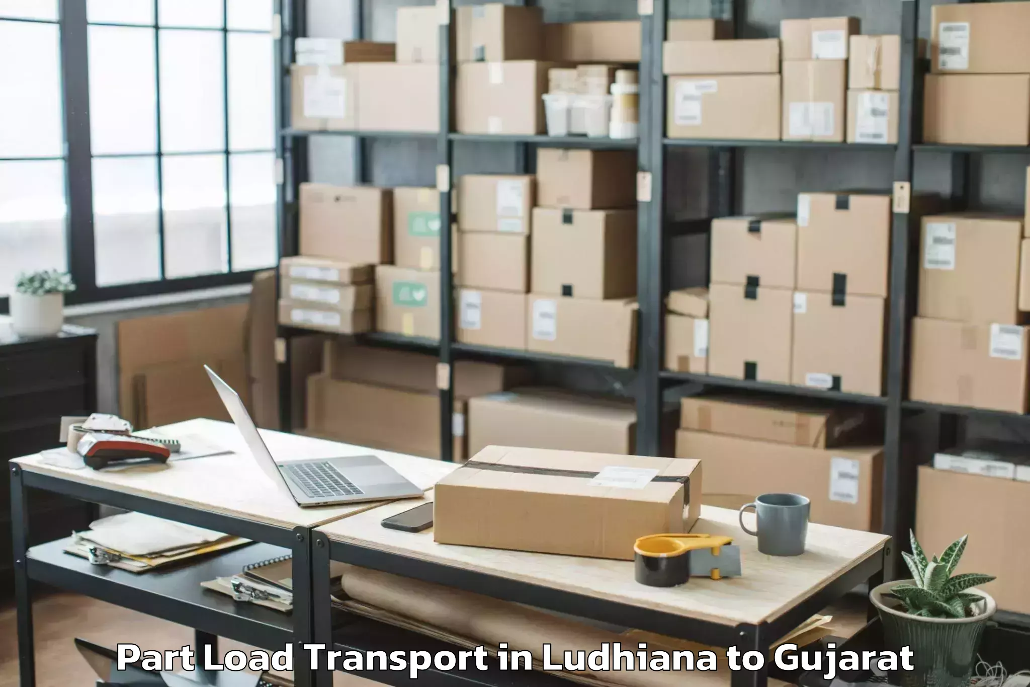 Expert Ludhiana to Vansda Part Load Transport